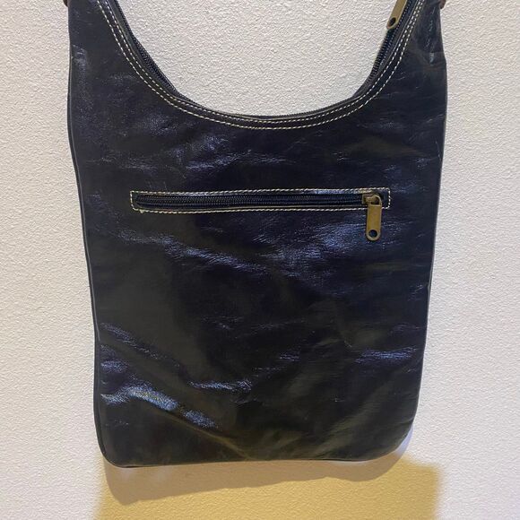 Moroccan Leather Crossbody Bag Women's Shoulder Bag Bohemian Tote Bag - Picture 6 of 7